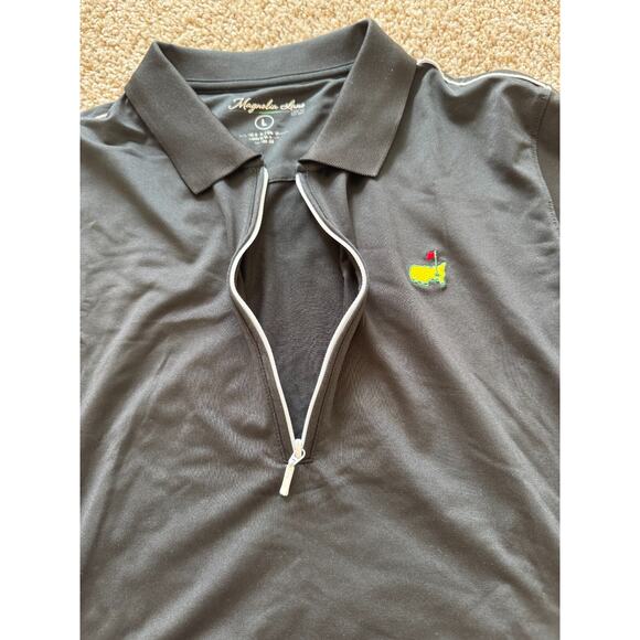 Masters Magnolia Lane Golf Polo Shirt Ladies Large Black White Augusta 1/4 Zip - Picture 4 of 6